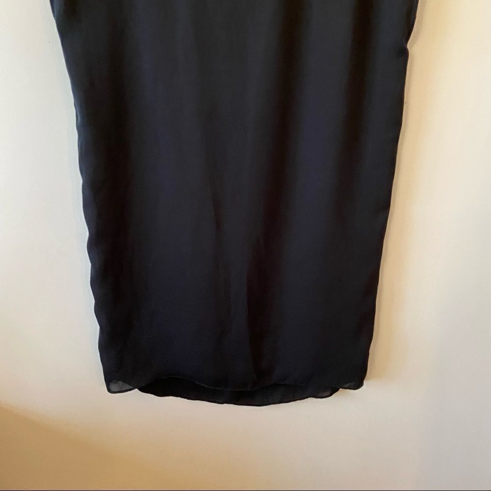 Oak & Fort -Black Shift Scoop Neck Mini Dress (Small) - Picture 5 of 7